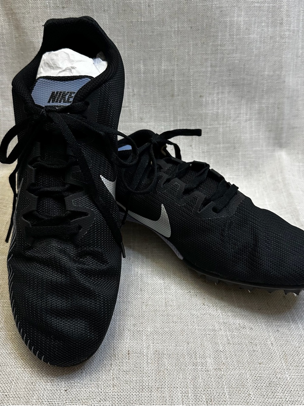NIKE Zoom Rival M Black Gray Track Racing Spikes (AH1020-004) Mens Size 10